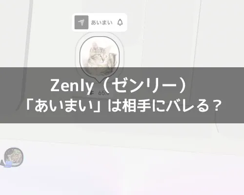 Zenly（ゼンリー）の「あいまい」は相手にバレる？