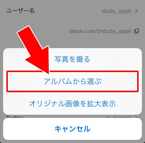 プロフィール画像を変更する|TikTokでプロフィールの変更方法!インスタ・YouTube・Twitterのリンクを設定しよう