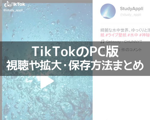 Tiktokをpc パソコン で見る方法 動画の拡大や保存などにも使えます Studyappli