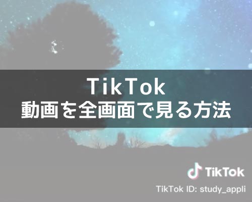 TikTokの動画を全画面で見る方法!部分拡大して見ることもできます