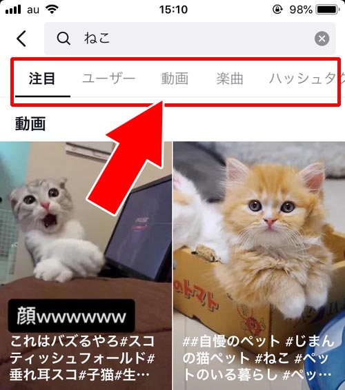 動画を検索する|TikTokの使い方まとめ!動画視聴・投稿・検索・シェア・保存などを解説します