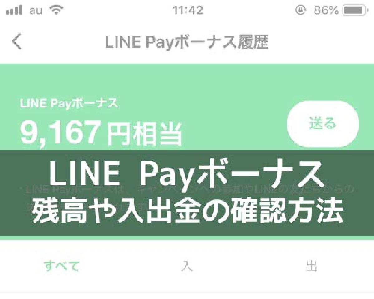 Line Payボーナスの確認方法 残高確認と入出金履歴の2ヵ所で確認できます Studyappli